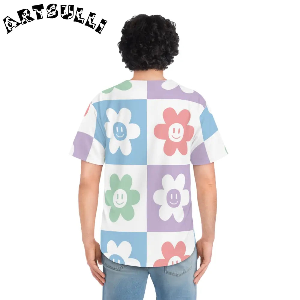 Art Printed Pastel Floral Baseball Tee, Artsulli - Art is Long, Life is Short, All Over Prints, , , , , , , 