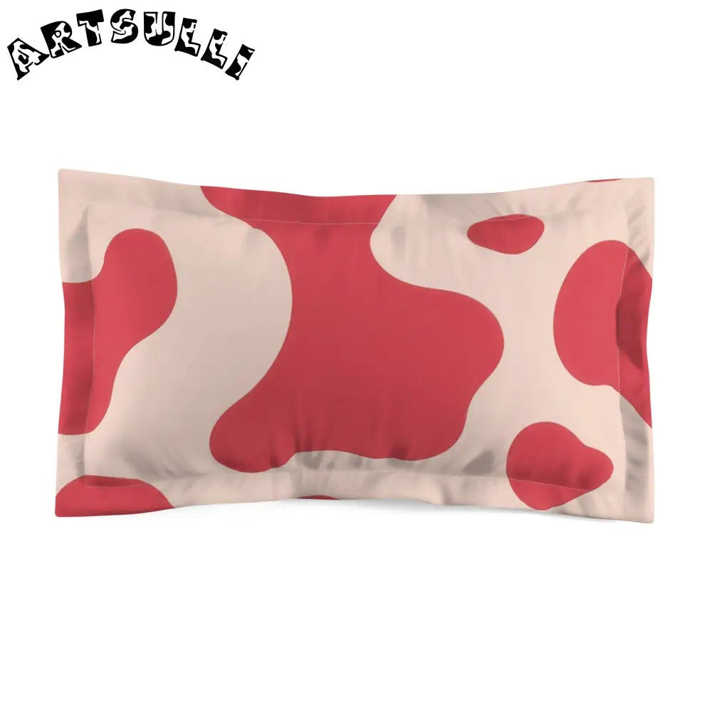 Art Printed Red and Cream Cow Pillow Sham, Artsulli - Art is Long, Life is Short, Home Decor, Size, King, , , , , 29177031699191015354