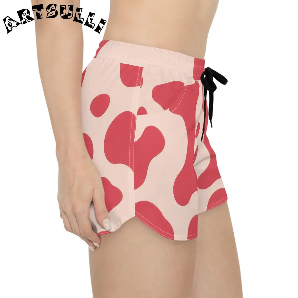 Art Printed Red Cow Athletic Shorts, Artsulli - Art is Long, Life is Short, All Over Prints, , , , , , , 