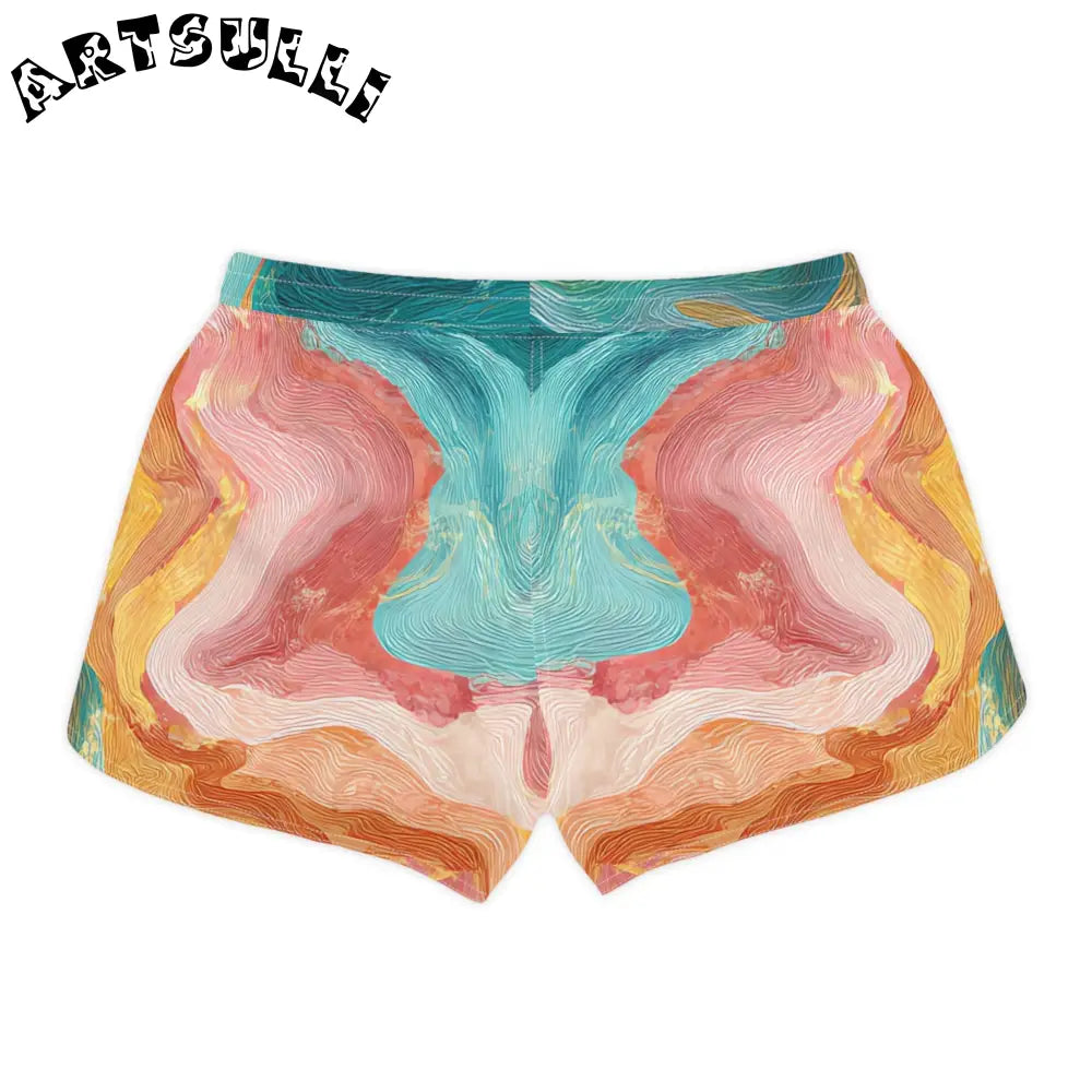 Art Printed Shorts with Black Drawstring Rope, Artsulli - Art is Long, Life is Short, All Over Prints, , , , , , , 