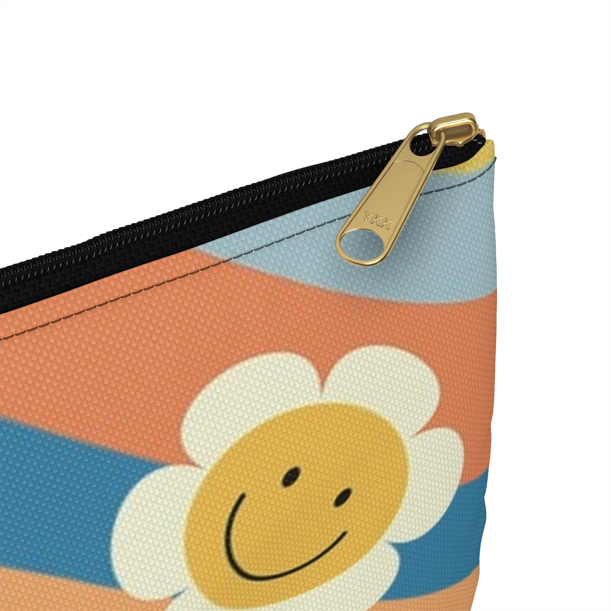 Art Printed Smiley Wave Flat Pouches, Artsulli - Art is Long, Life is Short, Bags, , , , , , , 