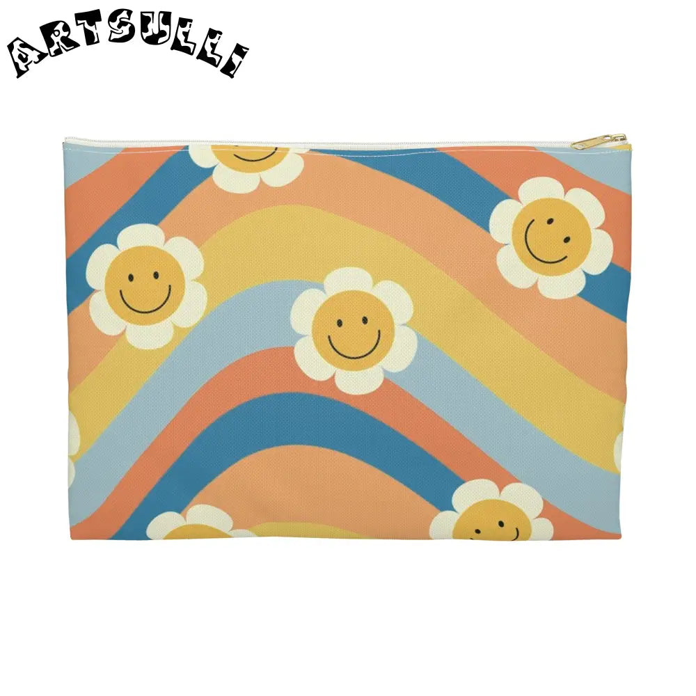 JAKKOUTTHEBXX Art Printed Smiley Wave Flat Pouches 2025