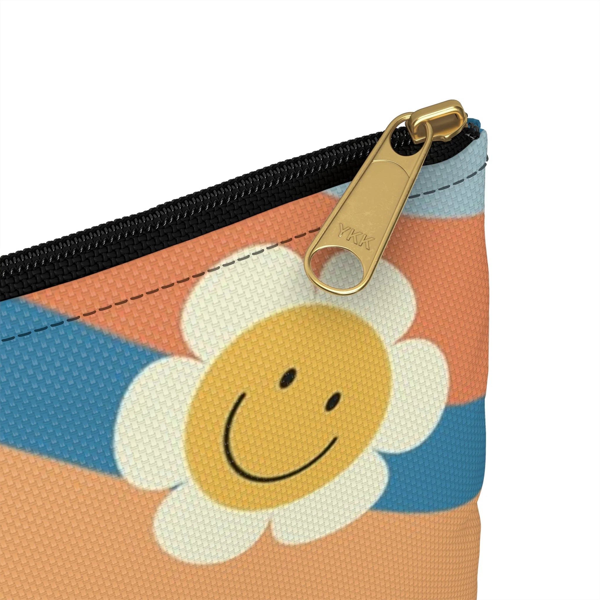 Art Printed Smiley Wave Flat Pouches, Artsulli - Art is Long, Life is Short, Bags, , , , , , , 