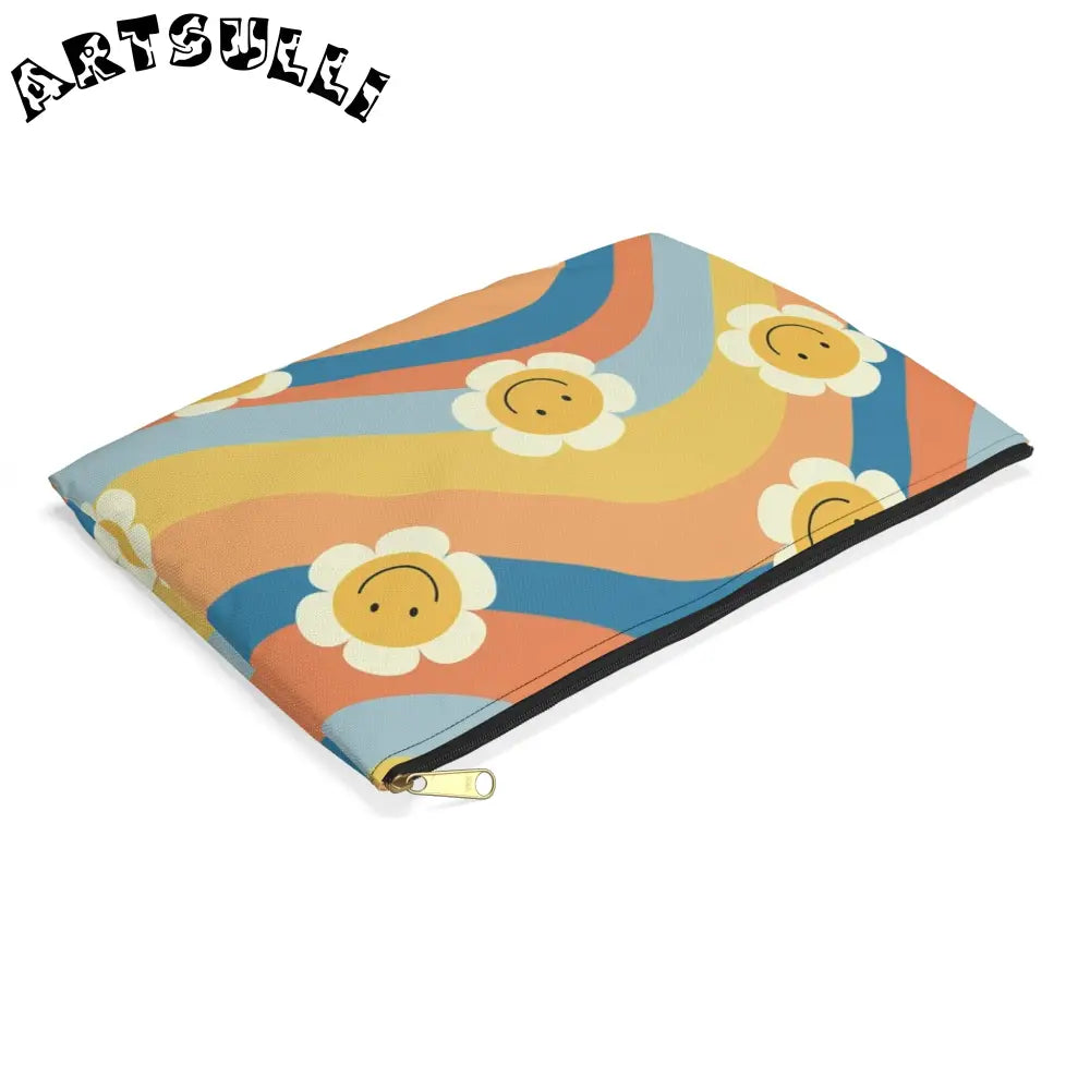 JAKKOUTTHEBXX Art Printed Smiley Wave Flat Pouches 2025