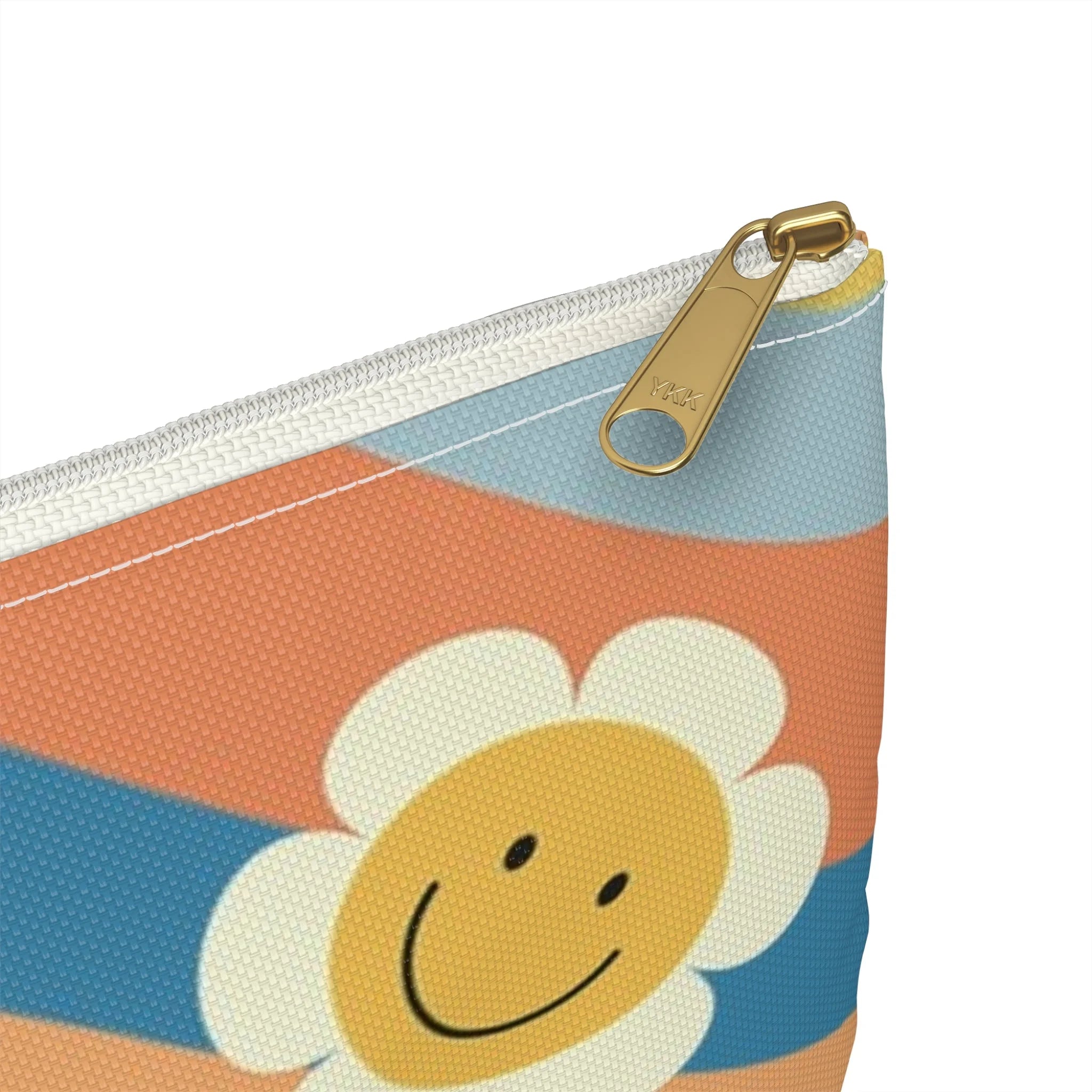 Art Printed Smiley Wave Flat Pouches, Artsulli - Art is Long, Life is Short, Bags, , , , , , , 