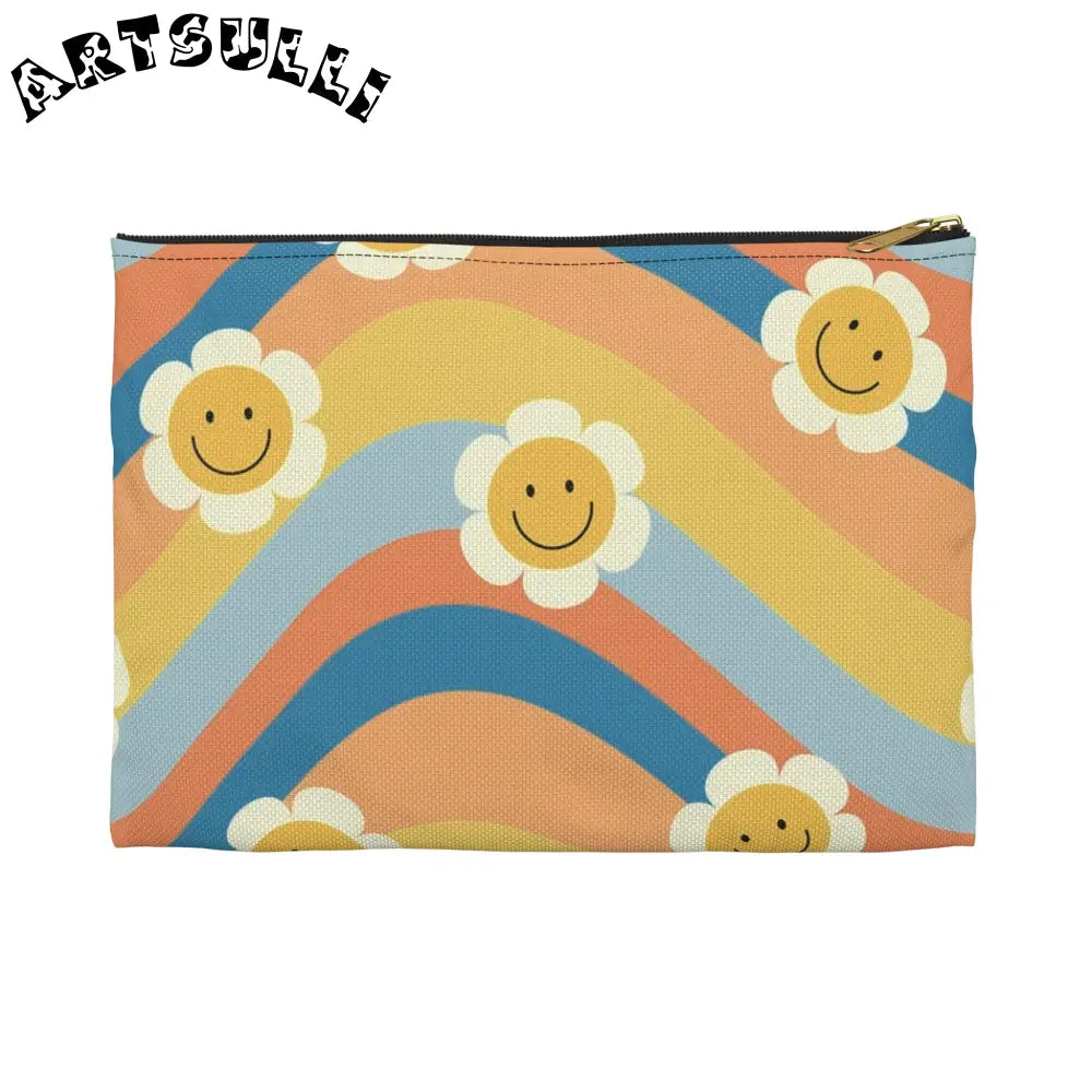 JAKKOUTTHEBXX Art Printed Smiley Wave Flat Pouches 2025
