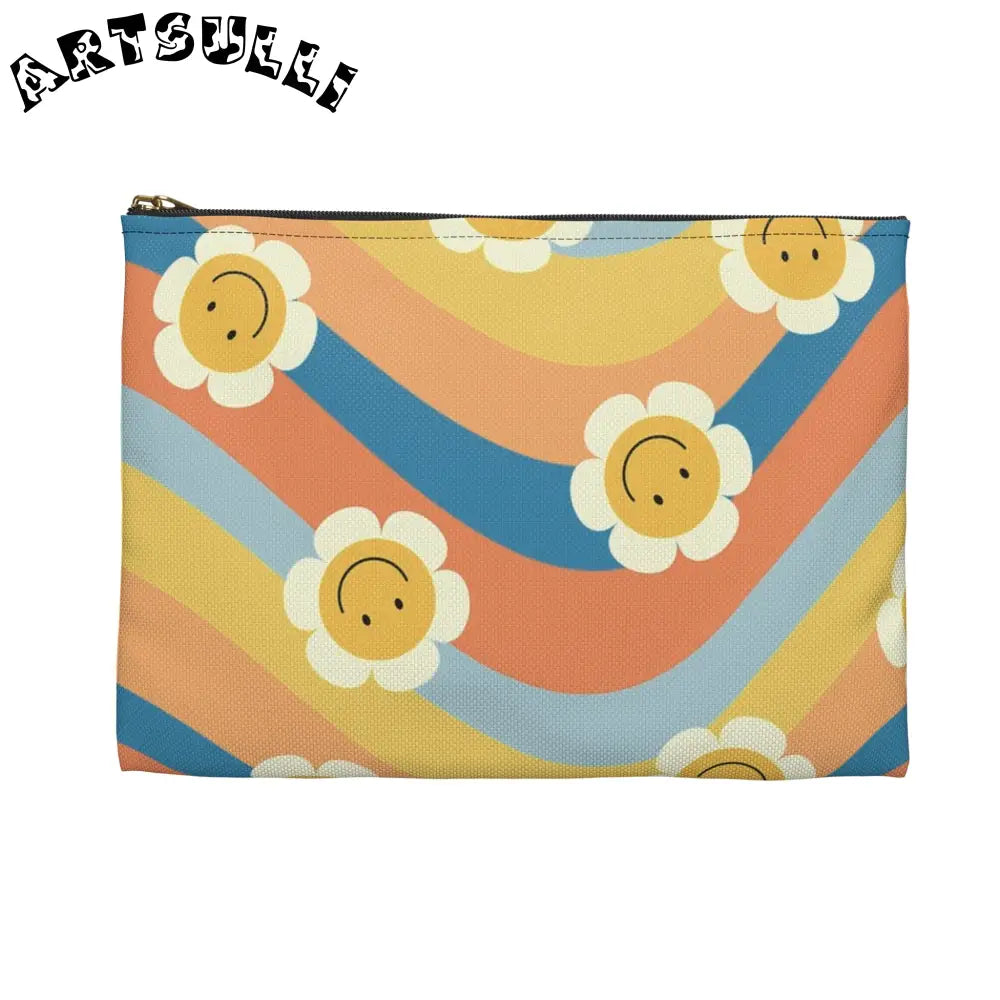 JAKKOUTTHEBXX Art Printed Smiley Wave Flat Pouches 2025