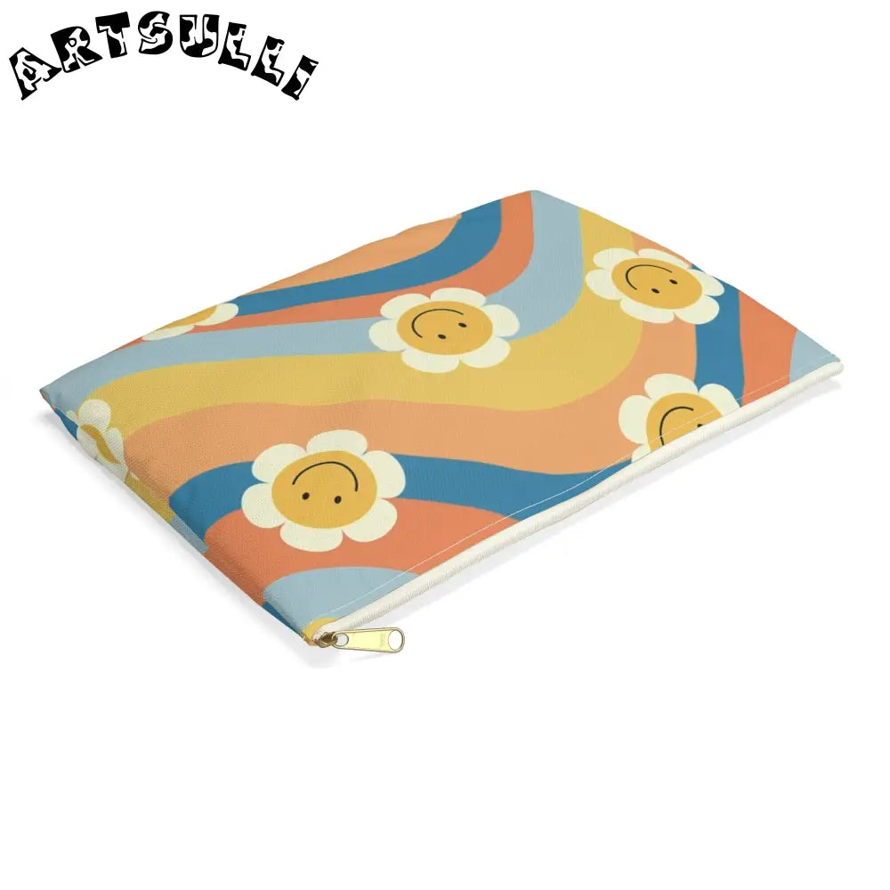 JAKKOUTTHEBXX Art Printed Smiley Wave Flat Pouches 2025