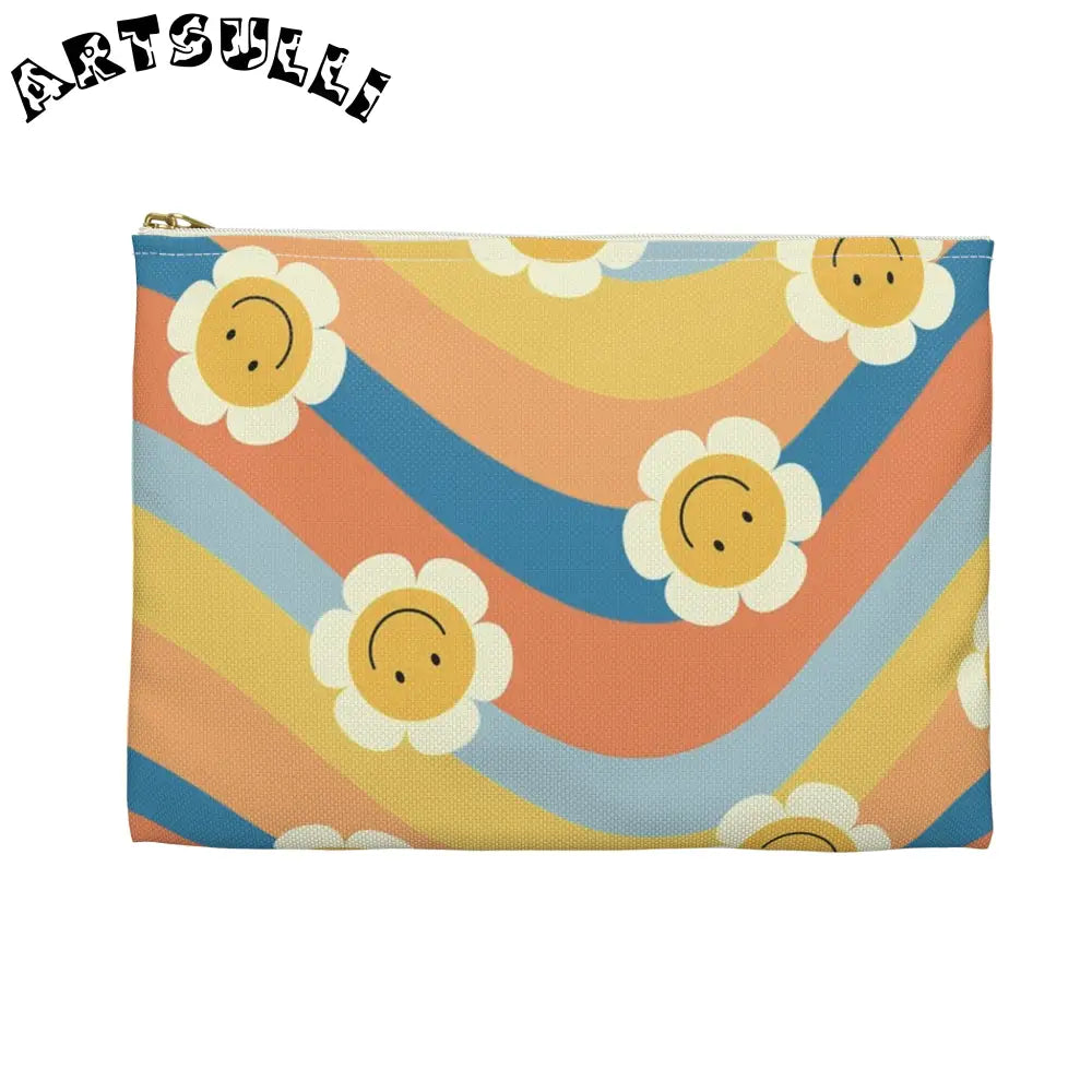 JAKKOUTTHEBXX Art Printed Smiley Wave Flat Pouches 2025
