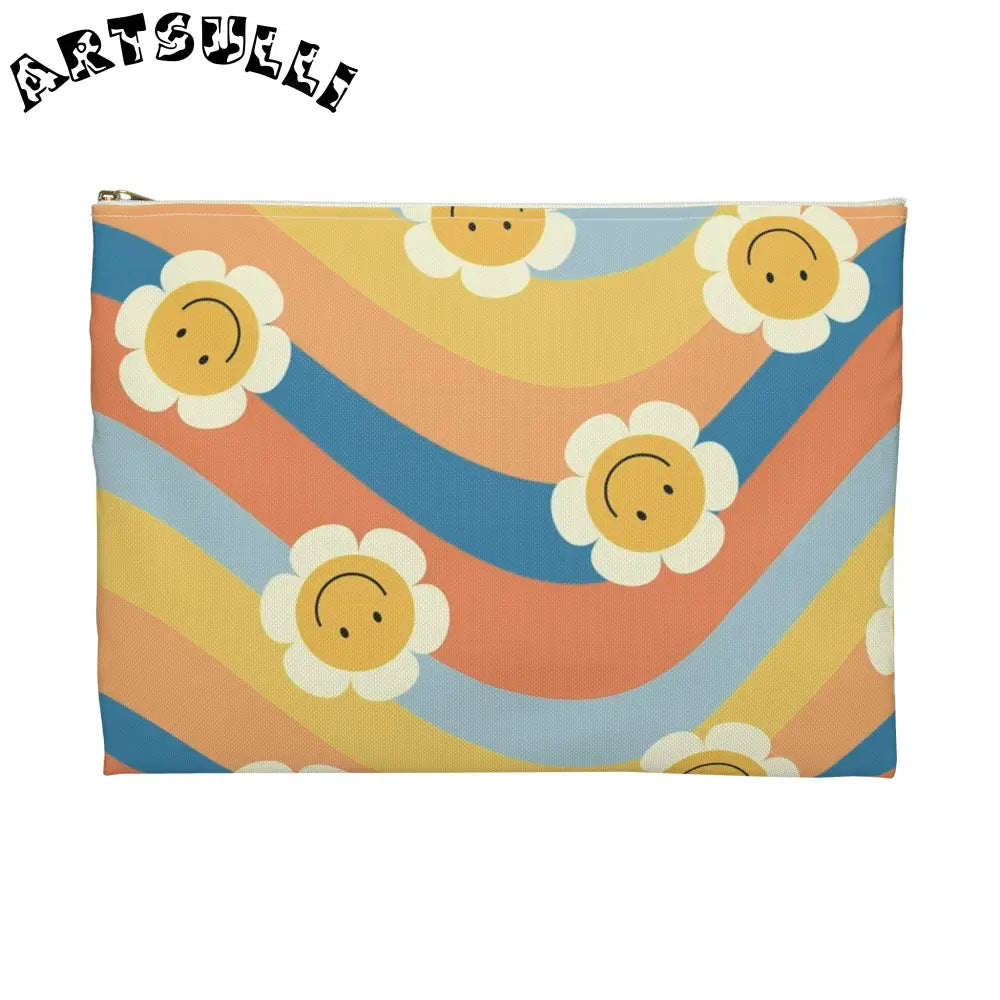 JAKKOUTTHEBXX Art Printed Smiley Wave Flat Pouches 2025