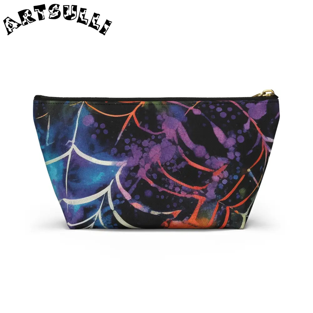 Art Printed Spider Web T-bottom Pouch, Artsulli - Art is Long, Life is Short, Bags, , , , , , , 