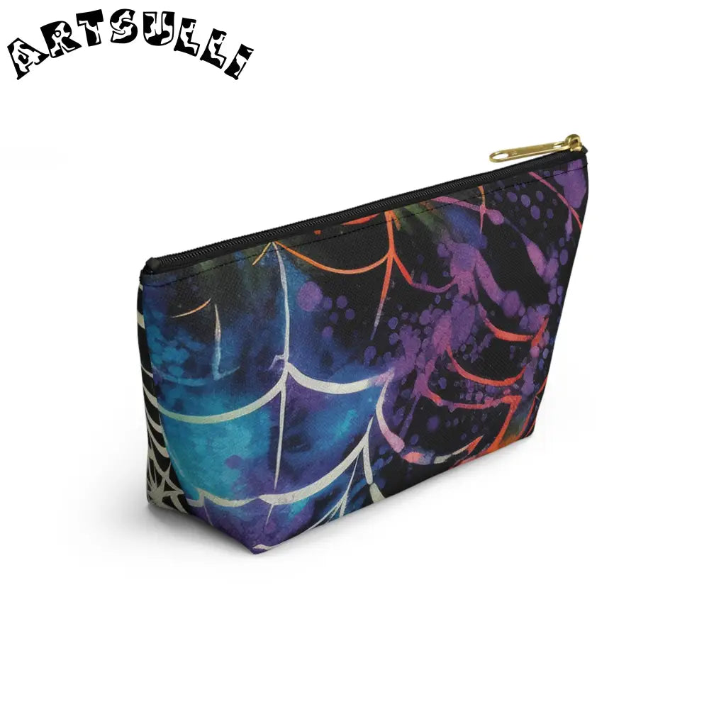 Art Printed Spider Web T-bottom Pouch, Artsulli - Art is Long, Life is Short, Bags, , , , , , , 