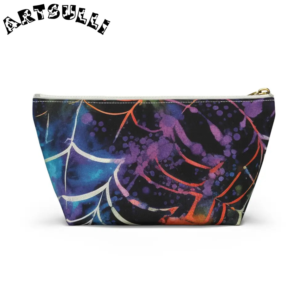 Art Printed Spider Web T-bottom Pouch, Artsulli - Art is Long, Life is Short, Bags, , , , , , , 