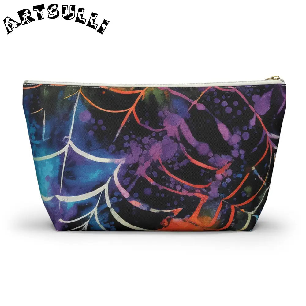 Art Printed Spider Web T-bottom Pouch, Artsulli - Art is Long, Life is Short, Bags, , , , , , , 