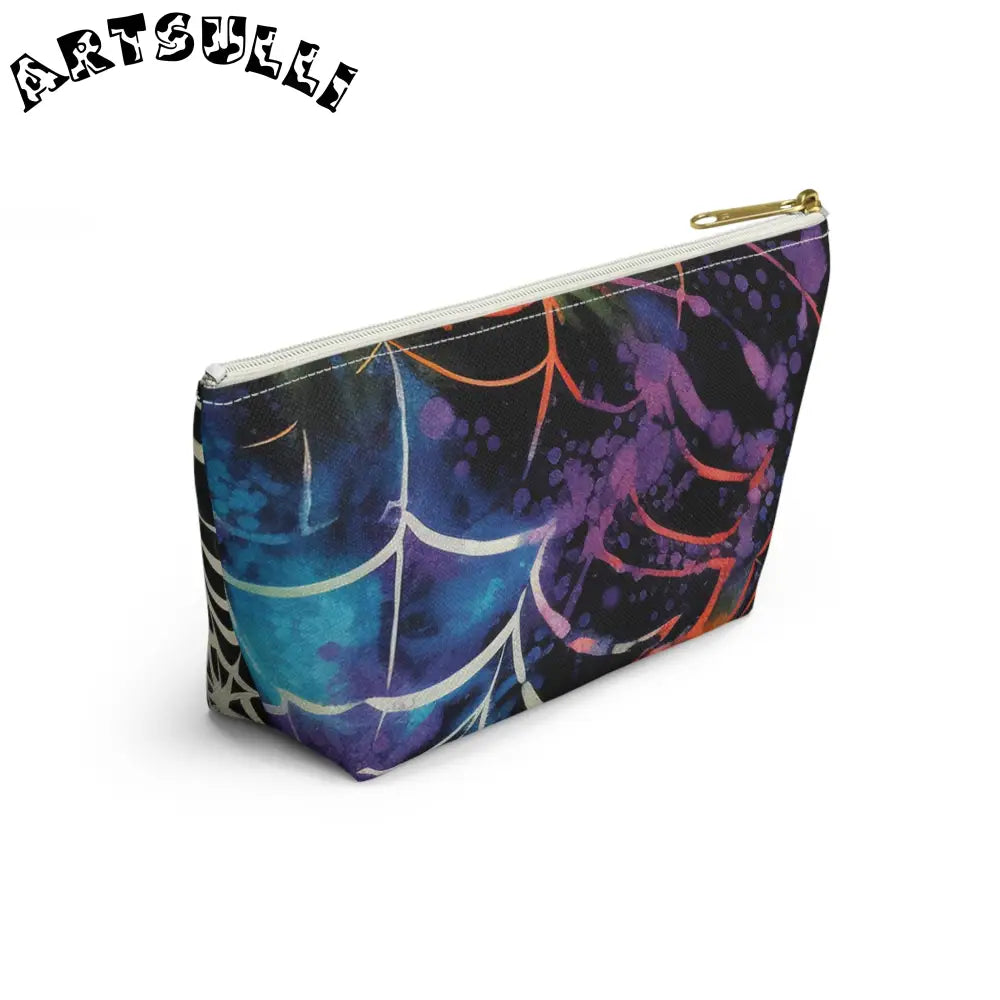 Art Printed Spider Web T-bottom Pouch, Artsulli - Art is Long, Life is Short, Bags, , , , , , , 