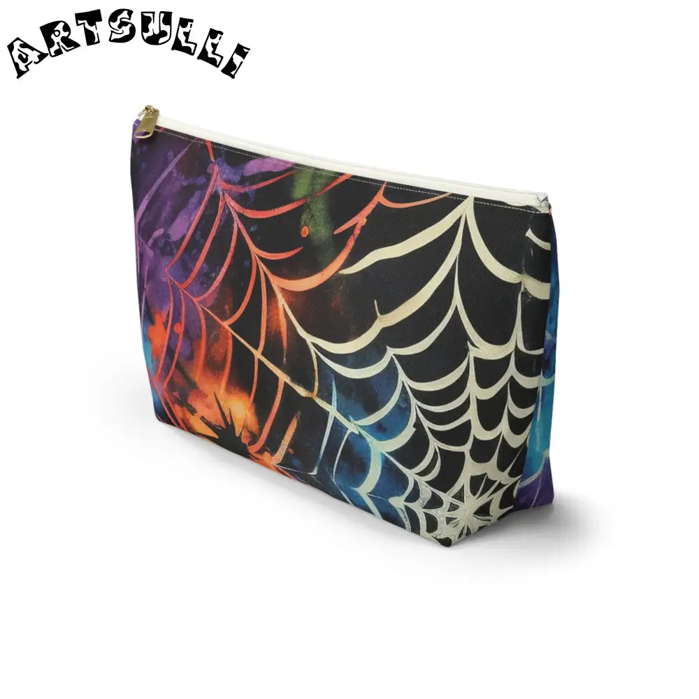 Art Printed Spider Web T-bottom Pouch, Artsulli - Art is Long, Life is Short, Bags, , , , , , , 