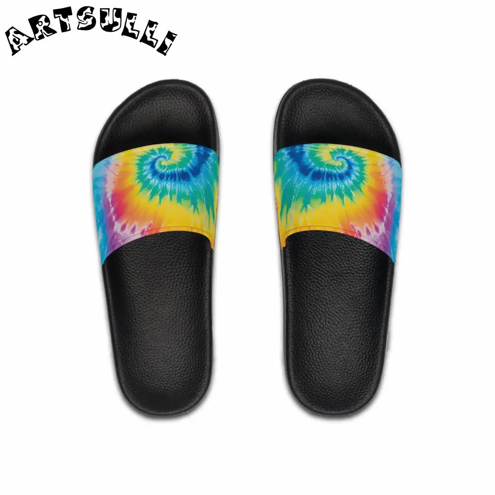 JAKKOUTTHEBXX Art Printed Tie Dye Mens Slide Sandals 2025