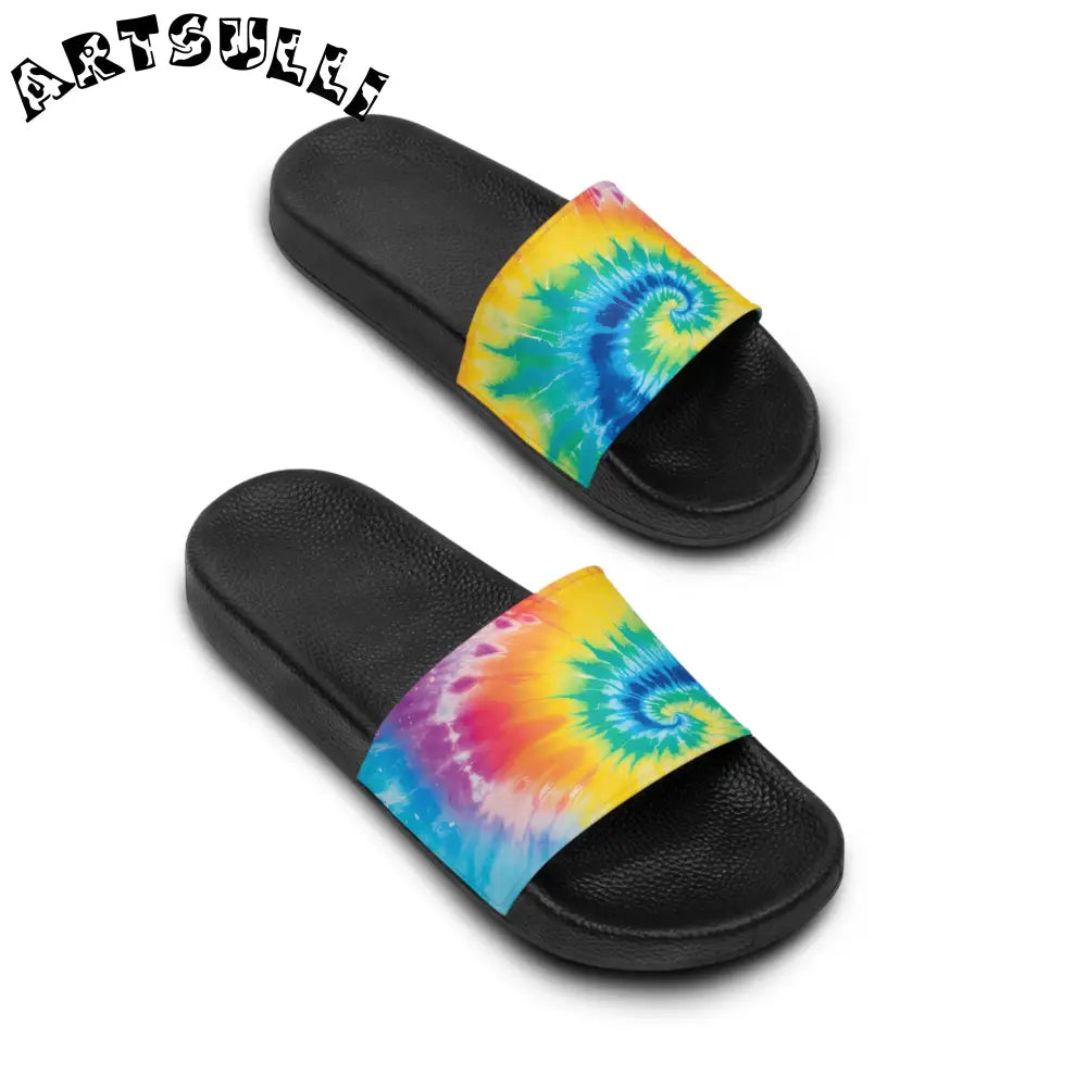 JAKKOUTTHEBXX Art Printed Tie Dye Mens Slide Sandals 2025