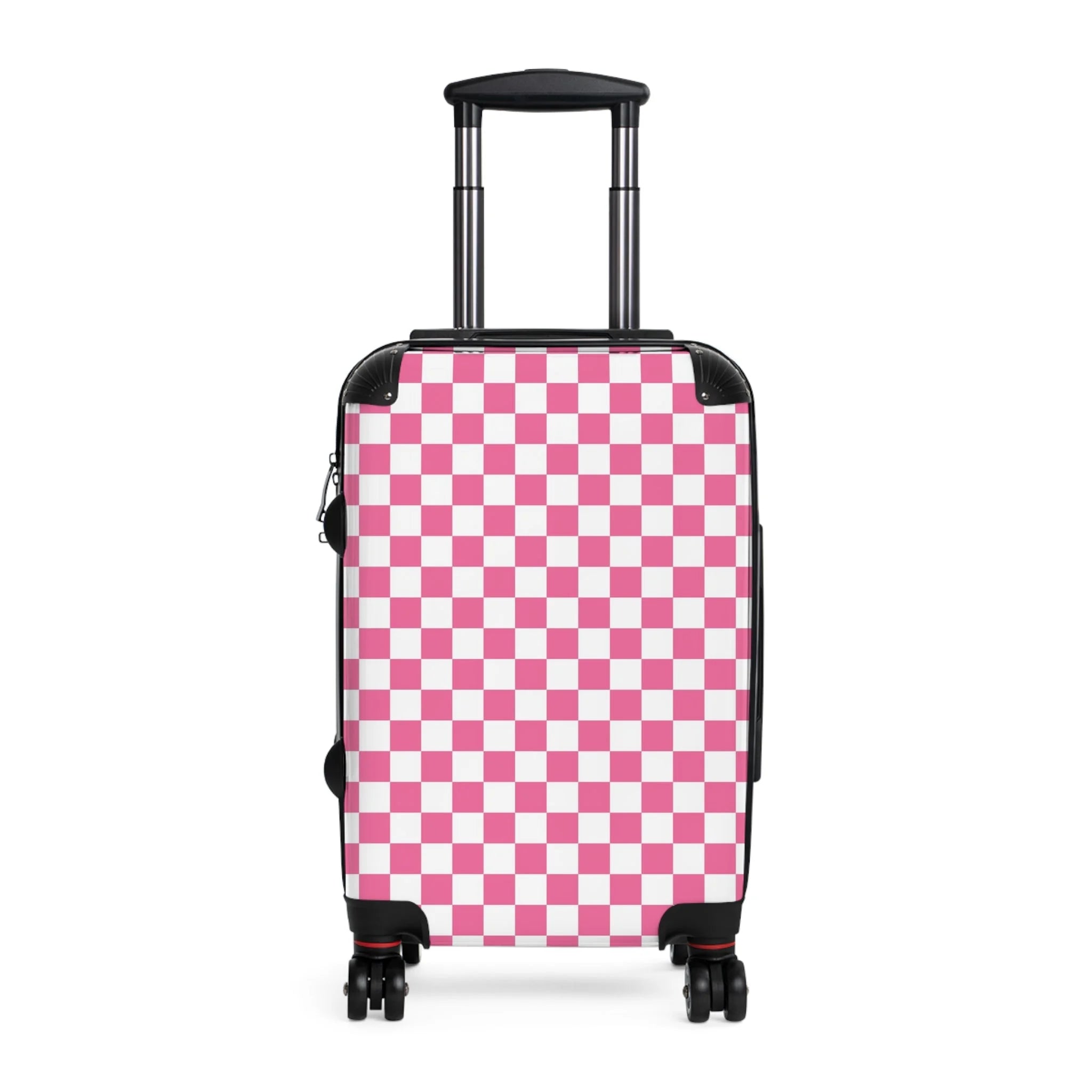 JAKKOUTTHEBXX Art Showing Checkerboard Pink Canvas Surface Suitcase 2025