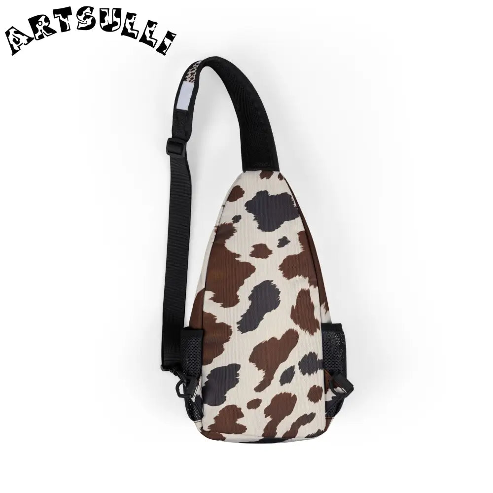 Artisanal Hide Map Chest Bag (AOP), Artsulli - Art is Long, Life is Short, Bags, , , , , , , 