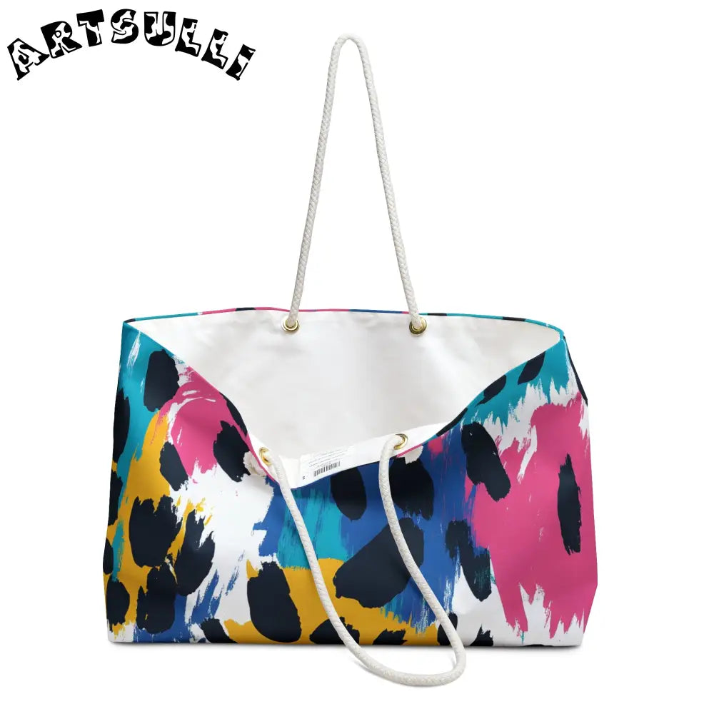 Artistic Animal Print Weekender Tote, Artsulli - Art is Long, Life is Short, Bags, , , , , , , 