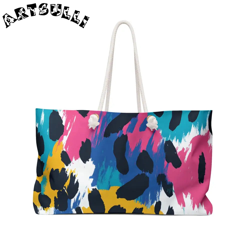 Artistic Animal Print Weekender Tote, Artsulli - Art is Long, Life is Short, Bags, Size, 24" × 13", , , , , 99040904039884520754