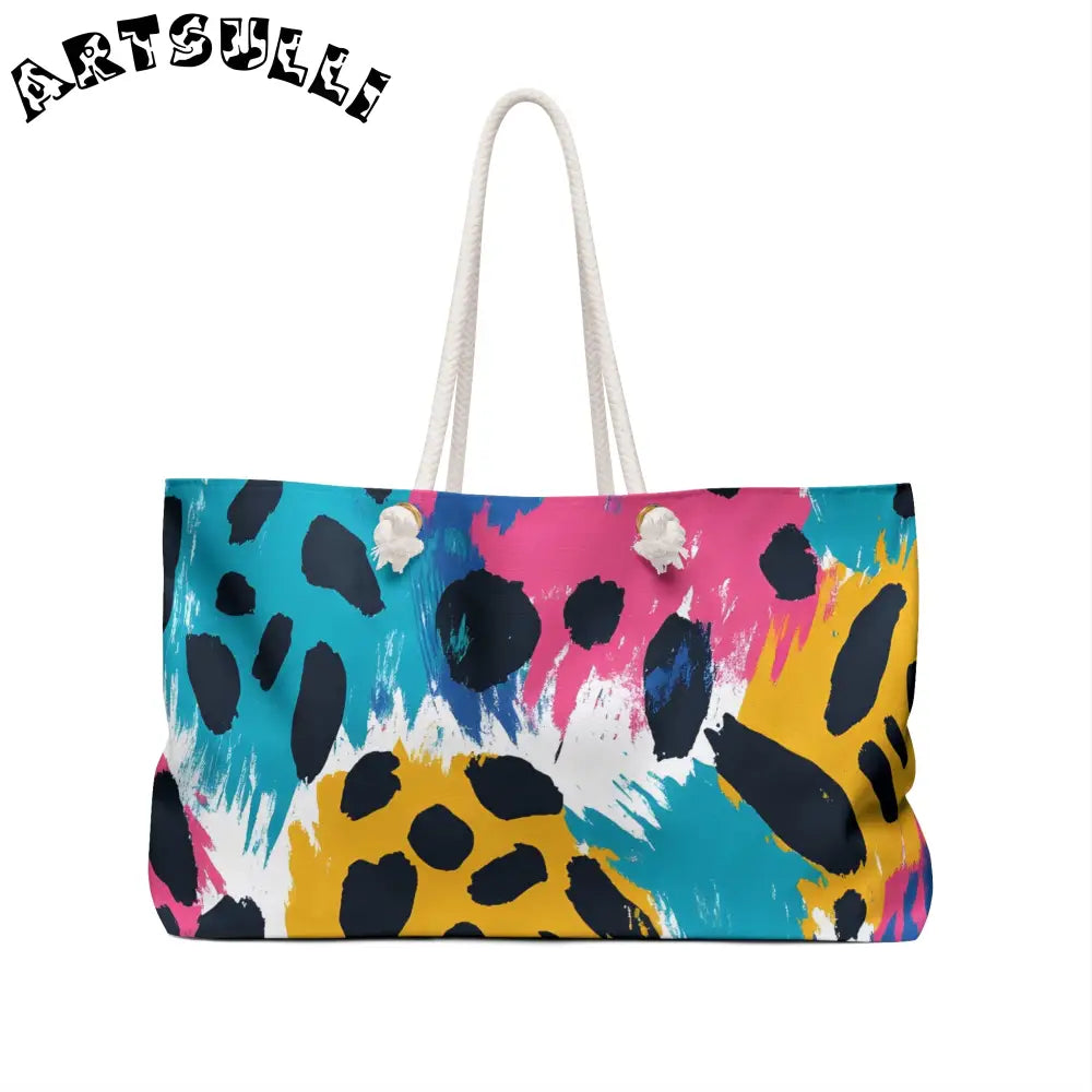 Artistic Animal Print Weekender Tote, Artsulli - Art is Long, Life is Short, Bags, , , , , , , 