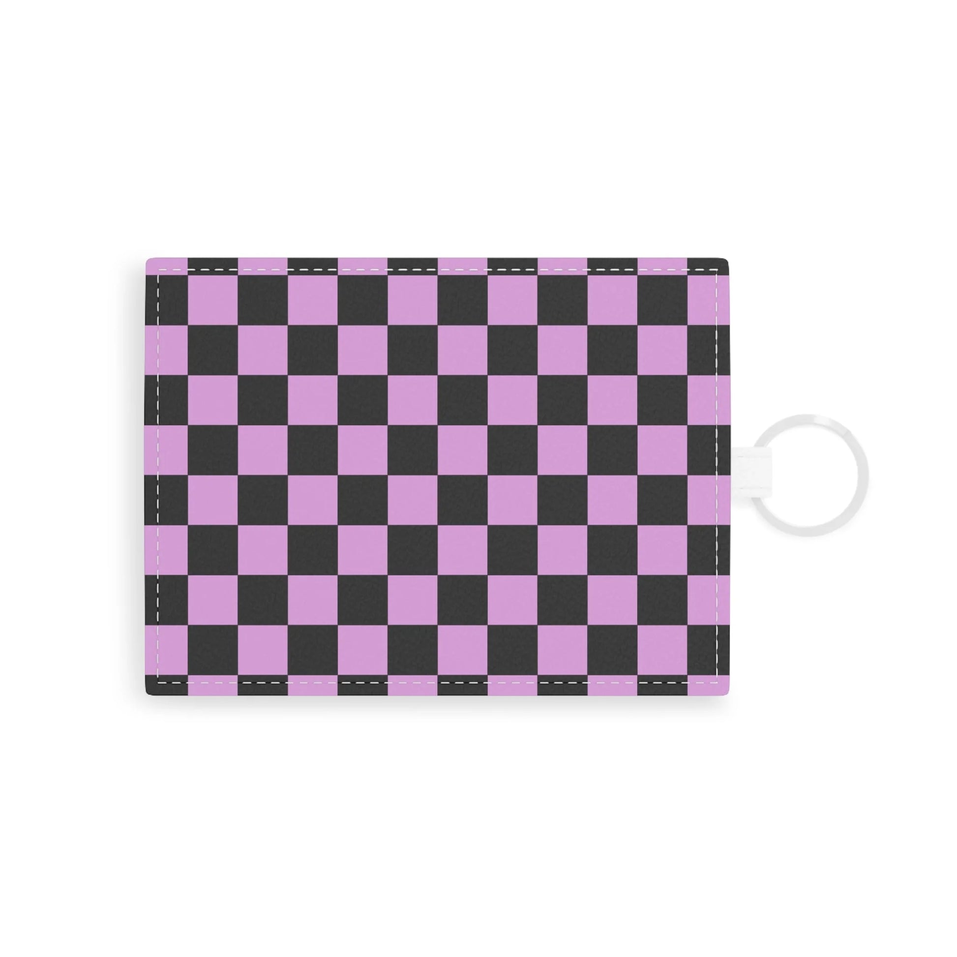 Artistic Checkerboard Card Holder Keychain, Artsulli - Art is Long, Life is Short, Accessories, Size, One size, Color, White, , , 29853171904587261862