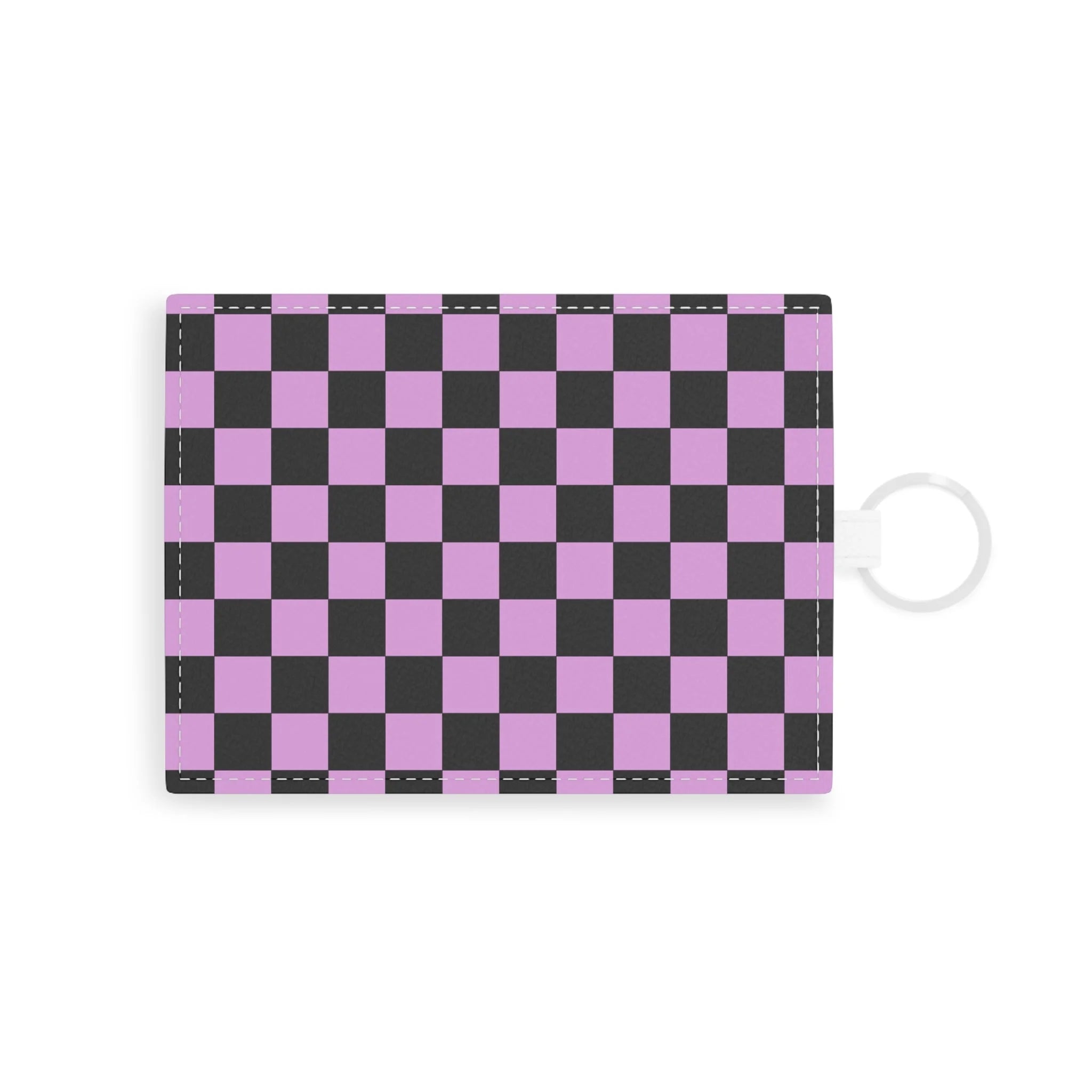 Artistic Checkerboard Card Holder Keychain, Artsulli - Art is Long, Life is Short, Accessories, Size, One size, Color, White, , , 29853171904587261862