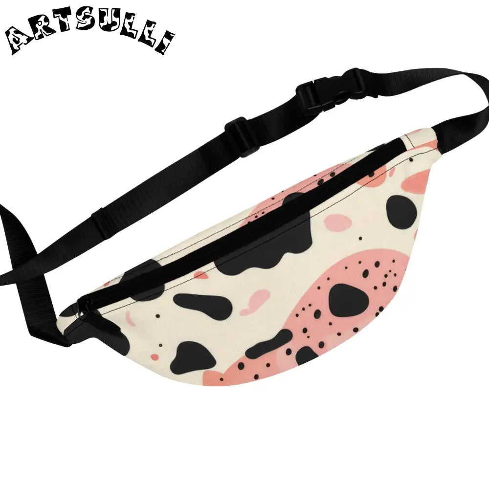 JAKKOUTTHEBXX Artistic Cow Print Lightweight Bag with Adjustable Strap 2025