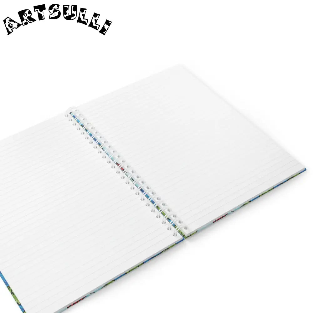JAKKOUTTHEBXX Artistic Floral Wide-Ruled Spiral Notebook 2025