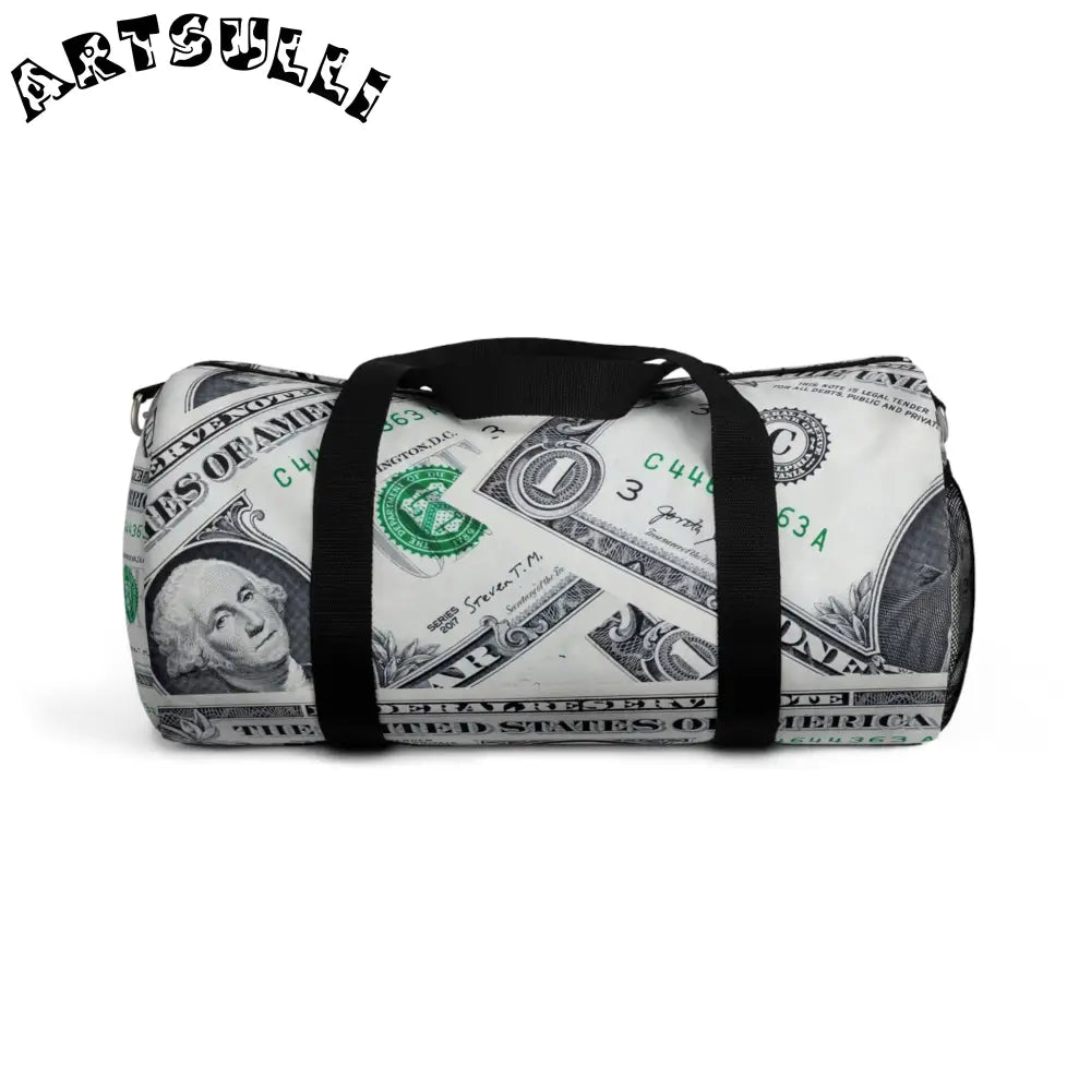 Artistic Money Collage Duffel Bag, Artsulli - Art is Long, Life is Short, Bags, Size, Small, , , , , 82343791778805