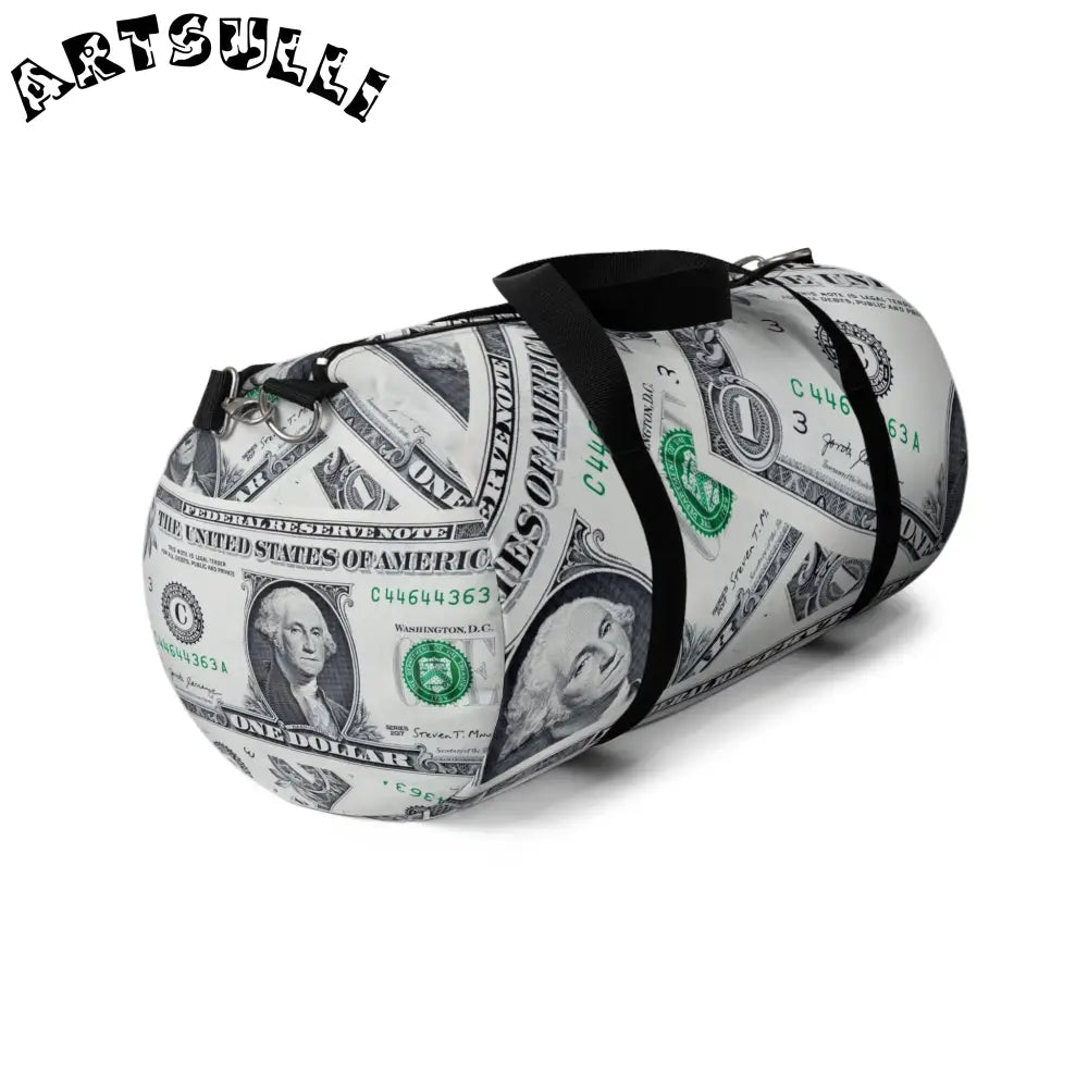 Artistic Money Collage Duffel Bag, Artsulli - Art is Long, Life is Short, Bags, , , , , , , 