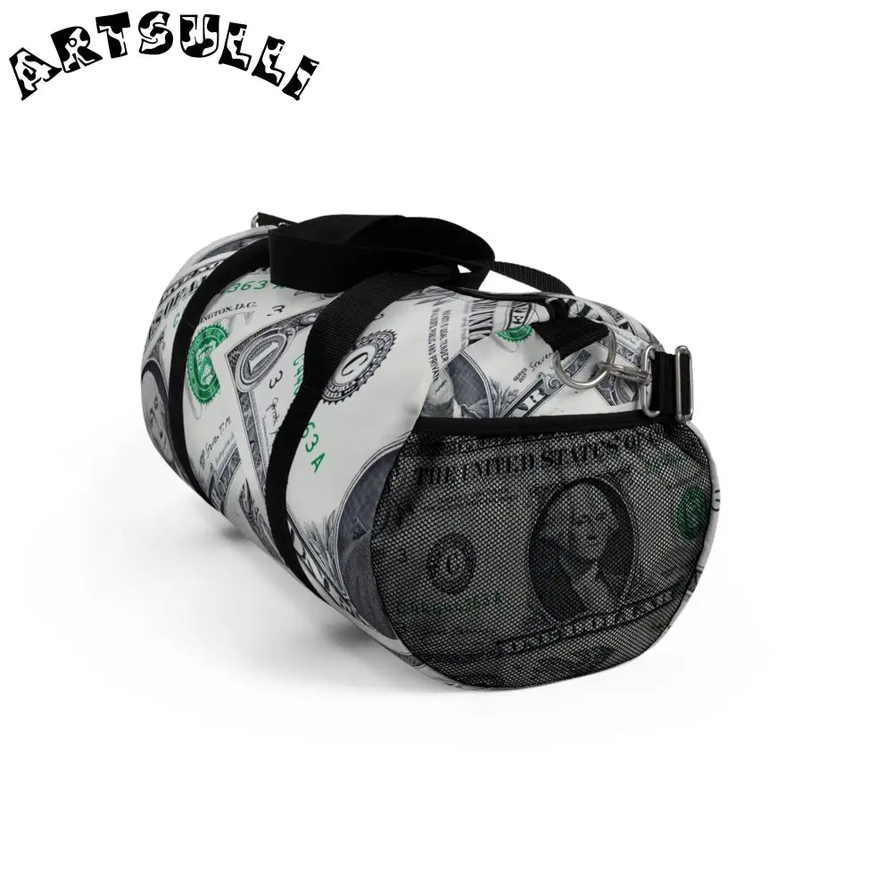 Artistic Money Collage Duffel Bag, Artsulli - Art is Long, Life is Short, Bags, , , , , , , 