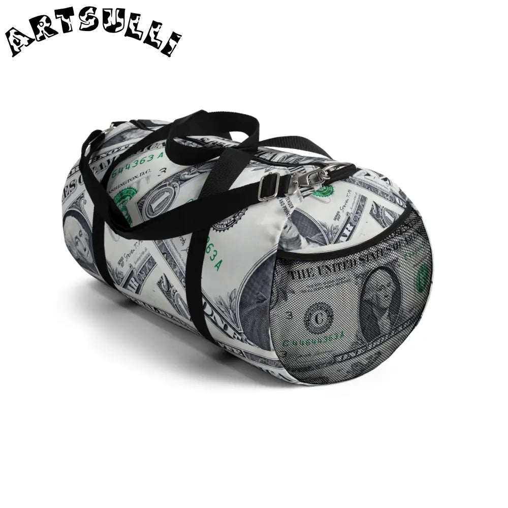 Artistic Money Collage Duffel Bag, Artsulli - Art is Long, Life is Short, Bags, , , , , , , 