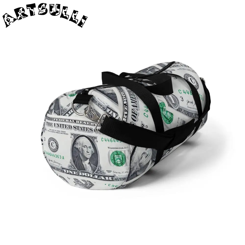 Artistic Money Collage Duffel Bag, Artsulli - Art is Long, Life is Short, Bags, , , , , , , 