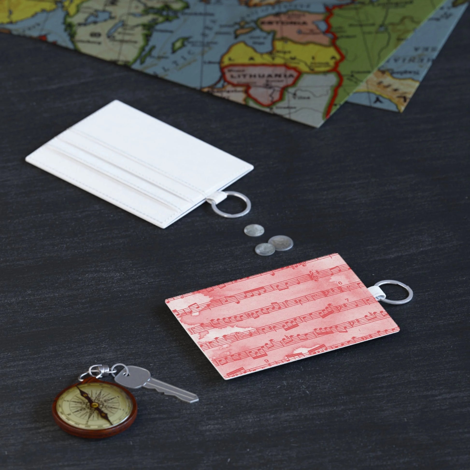 Artistic Music Faux Leather Card Holder, Artsulli - Art is Long, Life is Short, Accessories, , , , , , , 