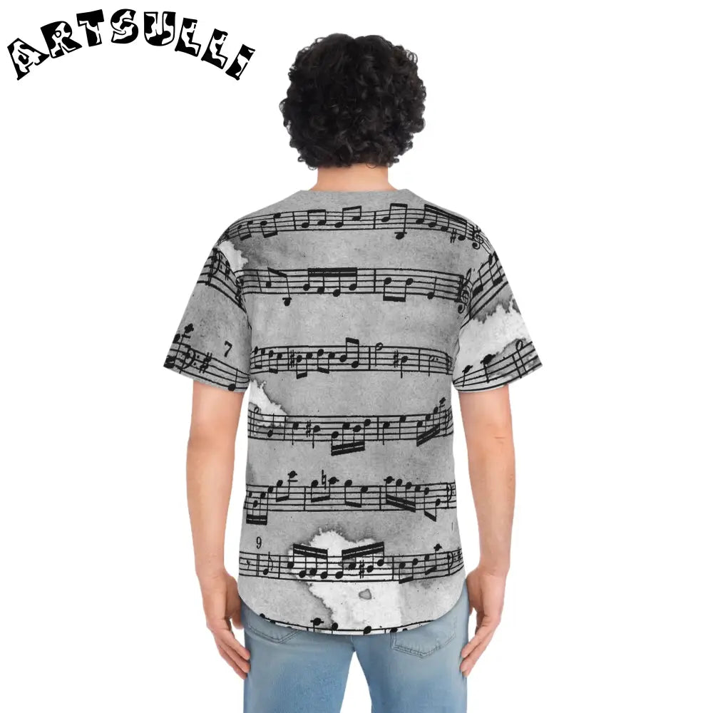 Artistic Music Sheet Baseball Jersey, Artsulli - Art is Long, Life is Short, All Over Prints, , , , , , , 