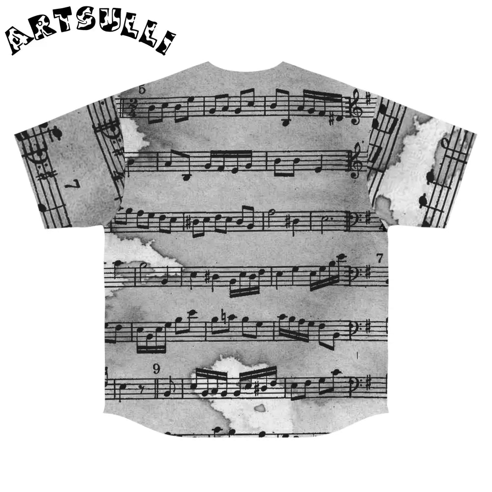 Artistic Music Sheet Baseball Jersey, Artsulli - Art is Long, Life is Short, All Over Prints, , , , , , , 