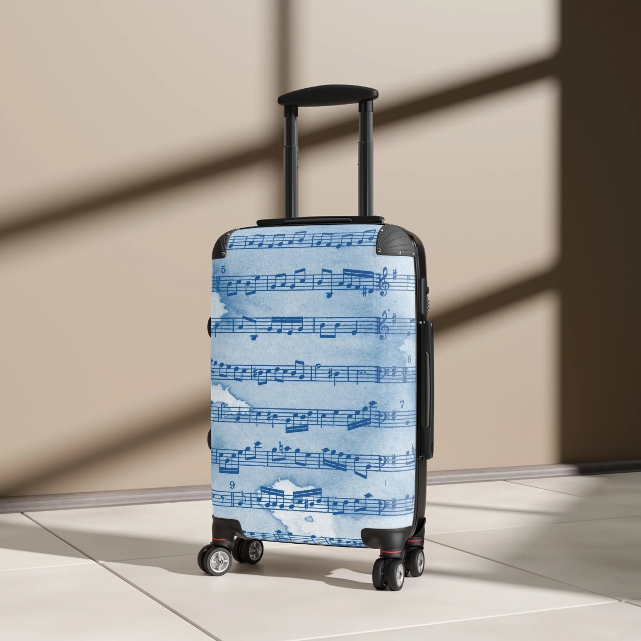 Artistic Musical Notes Traveling Suitcase, Artsulli - Art is Long, Life is Short, Bags, , , , , , , 