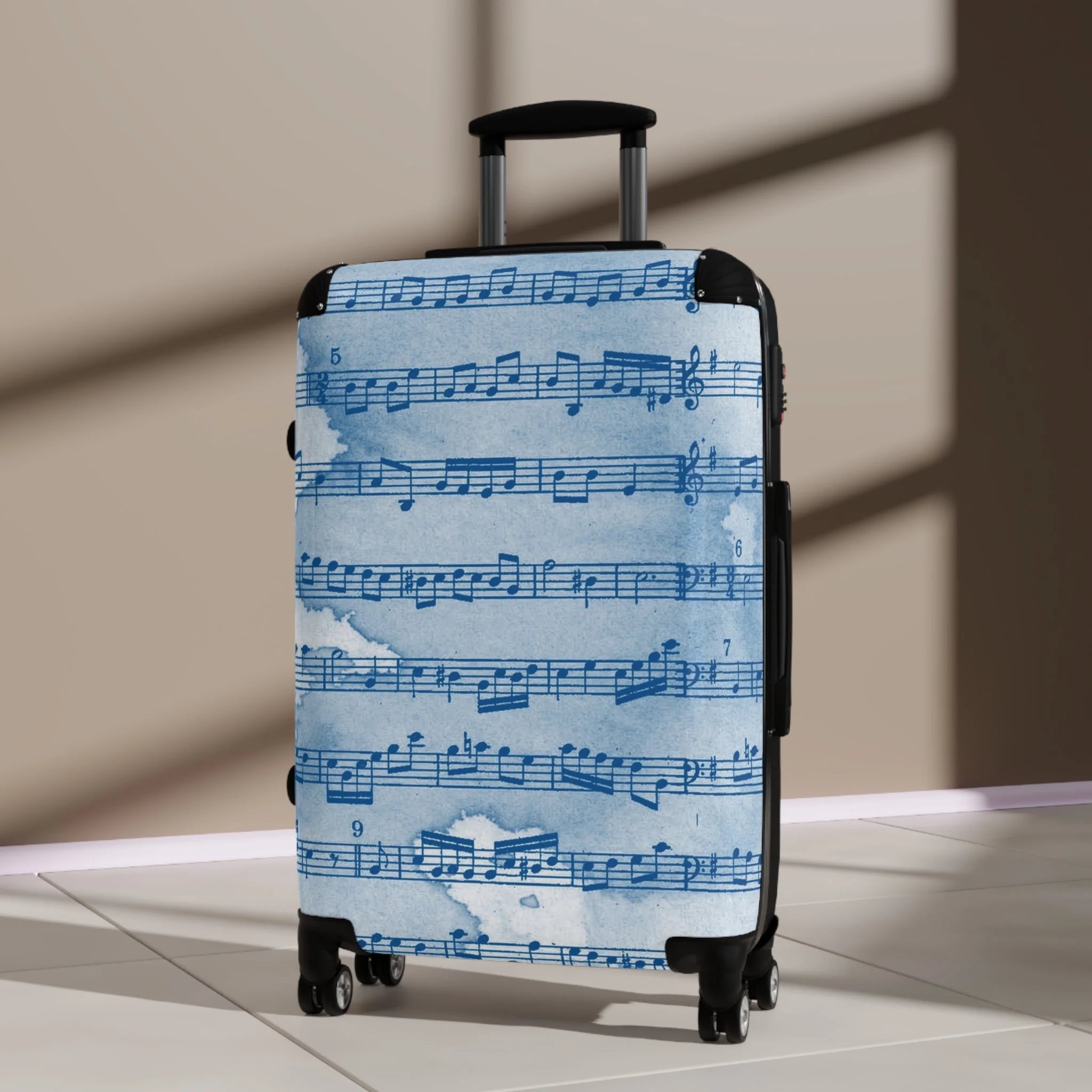 Artistic Musical Notes Traveling Suitcase, Artsulli - Art is Long, Life is Short, Bags, , , , , , , 