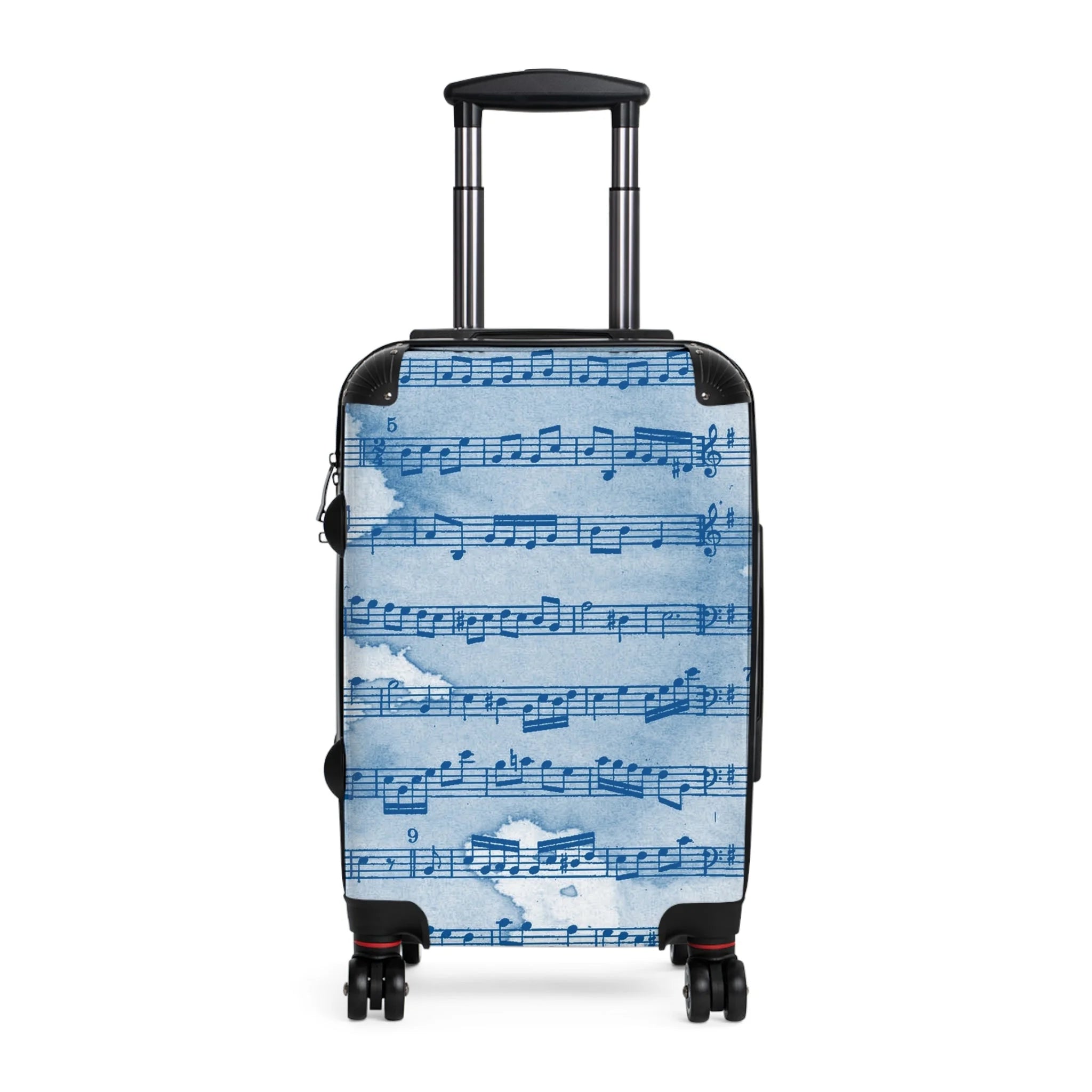 Artistic Musical Notes Traveling Suitcase, Artsulli - Art is Long, Life is Short, Bags, Size, Small, Color, Black, , , 19332136288339315426