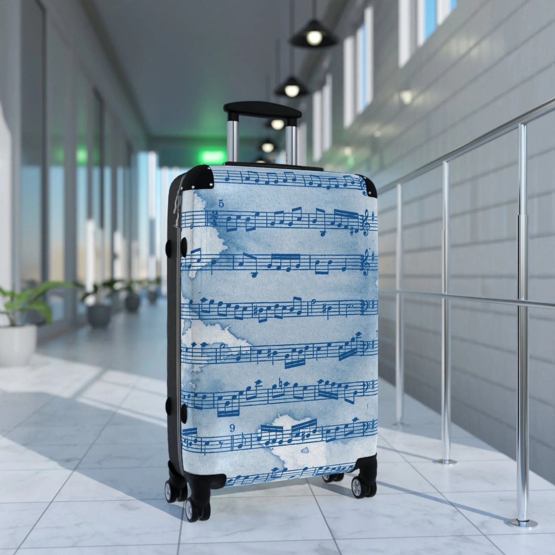 Artistic Musical Notes Traveling Suitcase, Artsulli - Art is Long, Life is Short, Bags, , , , , , , 