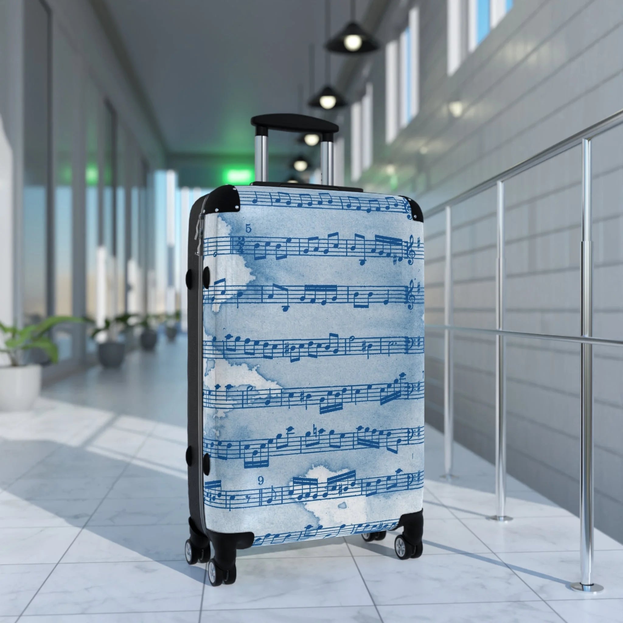 Artistic Musical Notes Traveling Suitcase, Artsulli - Art is Long, Life is Short, Bags, , , , , , , 