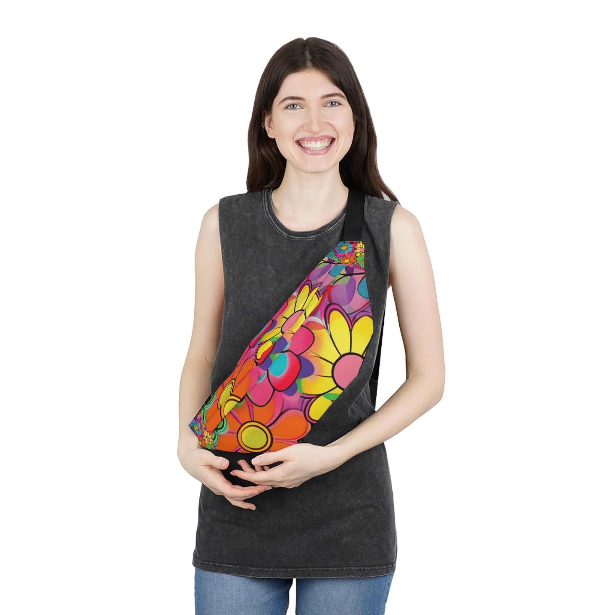 Artistic Work Floral Fanny Pack, Artsulli - Art is Long, Life is Short, Bags, , , , , , , 