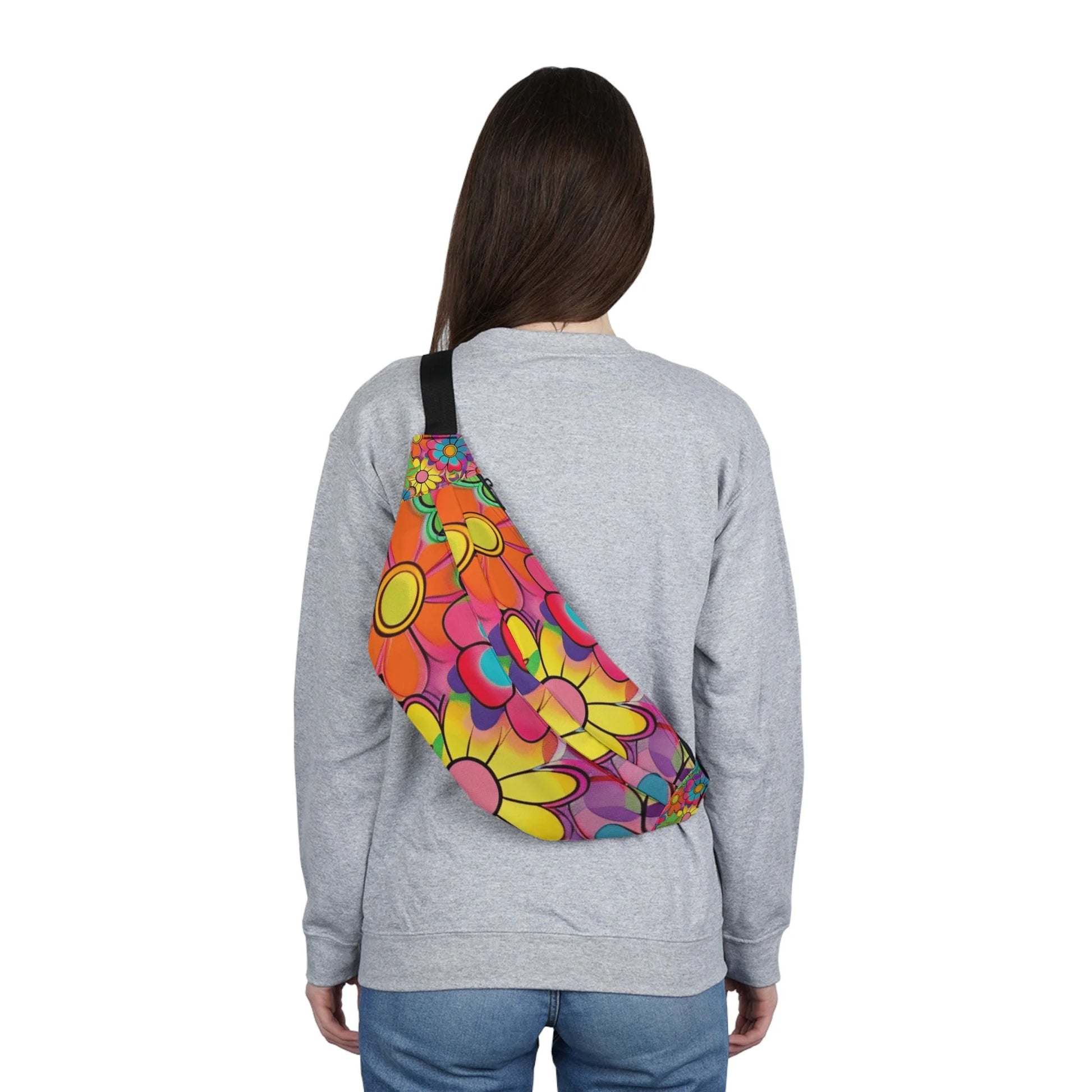 Artistic Work Floral Fanny Pack, Artsulli - Art is Long, Life is Short, Bags, , , , , , , 