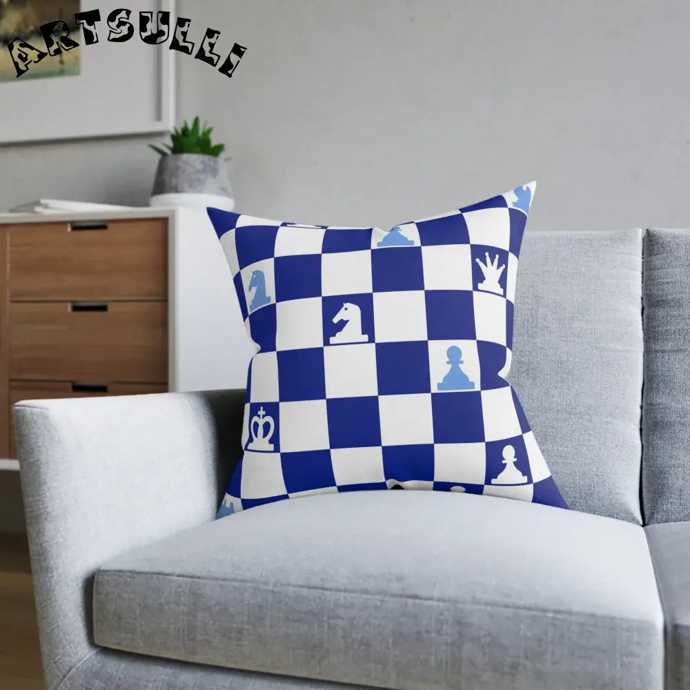 Artistic Work Illustrated Chess Throw Pillow, Artsulli - Art is Long, Life is Short, Home Decor, , , , , , , 