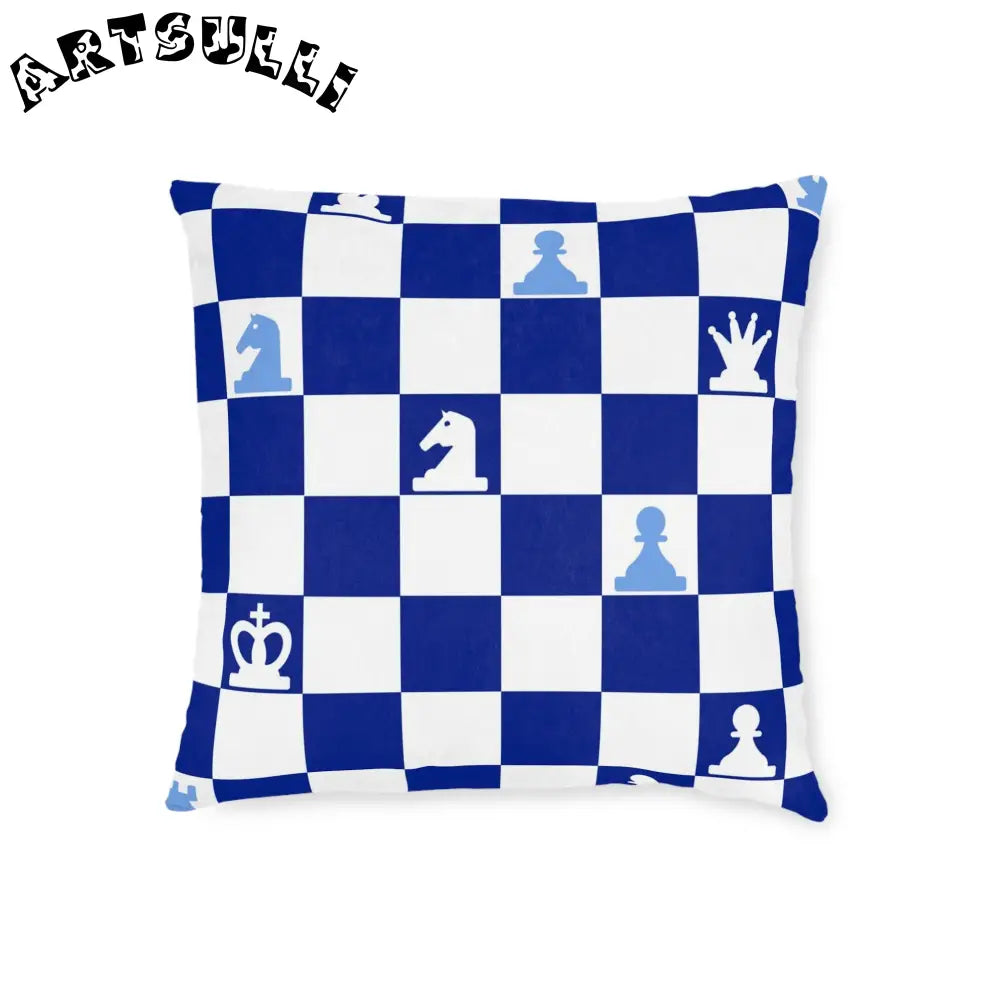 Artistic Work Illustrated Chess Throw Pillow, Artsulli - Art is Long, Life is Short, Home Decor, Size, 18" × 18", , , , , 28540410068236692601