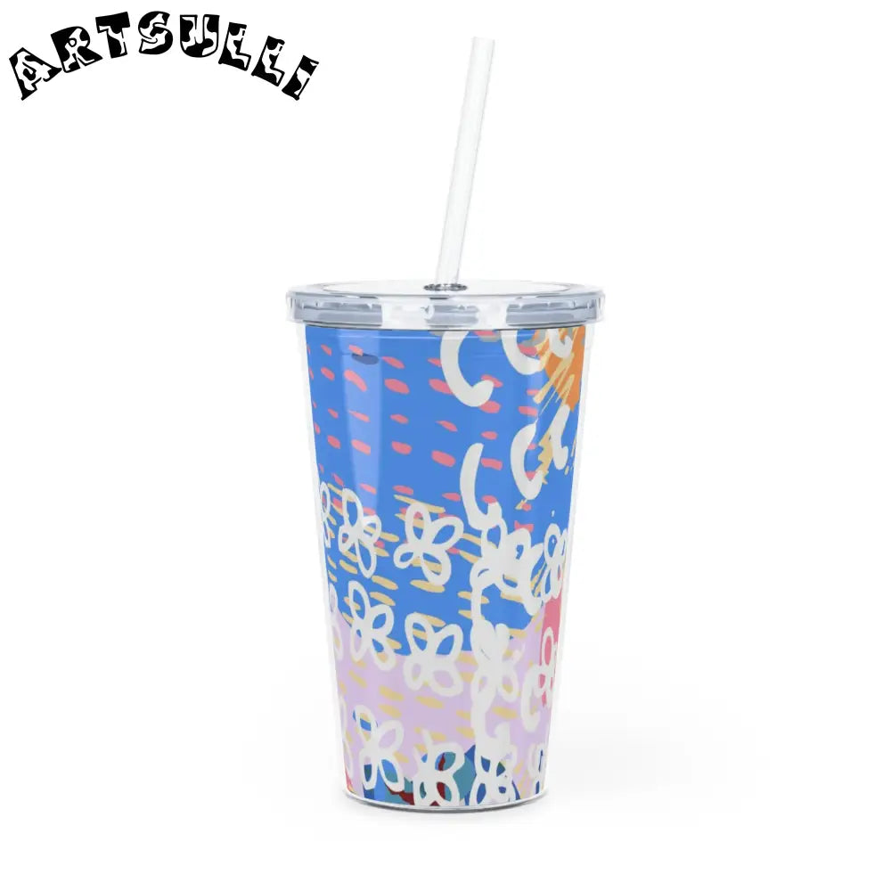 Artistic Work Illustrated Plastic Tumbler, Artsulli - Art is Long, Life is Short, Mug, Size, 20oz, Color, Transparent, , , 15058514487107747583