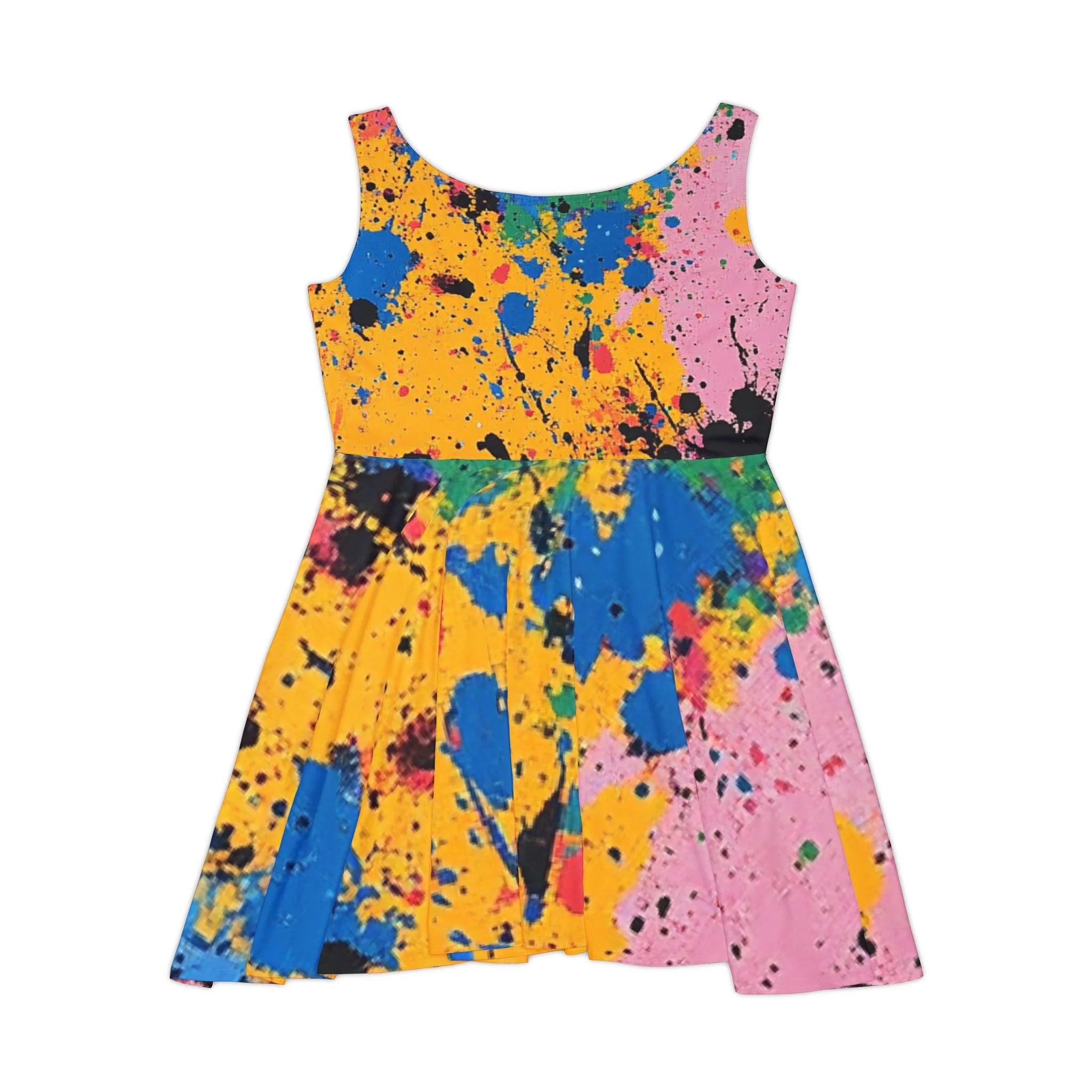 Artistic Work Splatter Skater Dress, Artsulli - Art is Long, Life is Short, All Over Prints, , , , , , , 